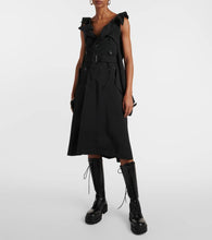 Junya Watanabe Cutout wool and mohair midi dress