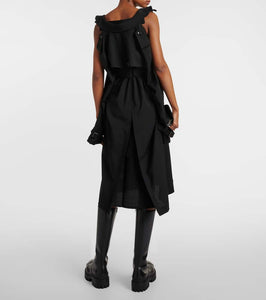 Junya Watanabe Cutout wool and mohair midi dress