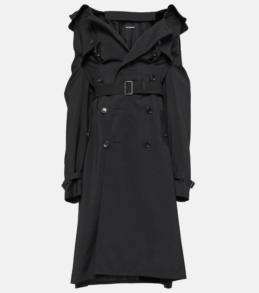 Junya Watanabe Cutout wool and mohair midi dress. Junya Watanabe 镂空羊毛和马海毛中长连衣裙