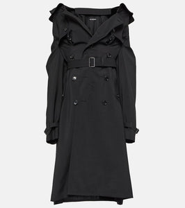 Junya Watanabe Cutout wool and mohair midi dress