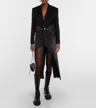 Junya Watanabe Denim and wool blend midi dress
