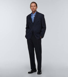 Junya Watanabe Distressed wool and silk blazer