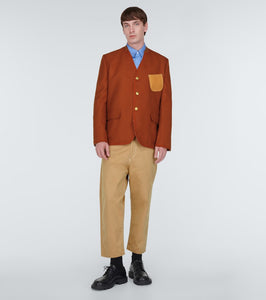 Junya Watanabe Faux leather-trimmed jacket