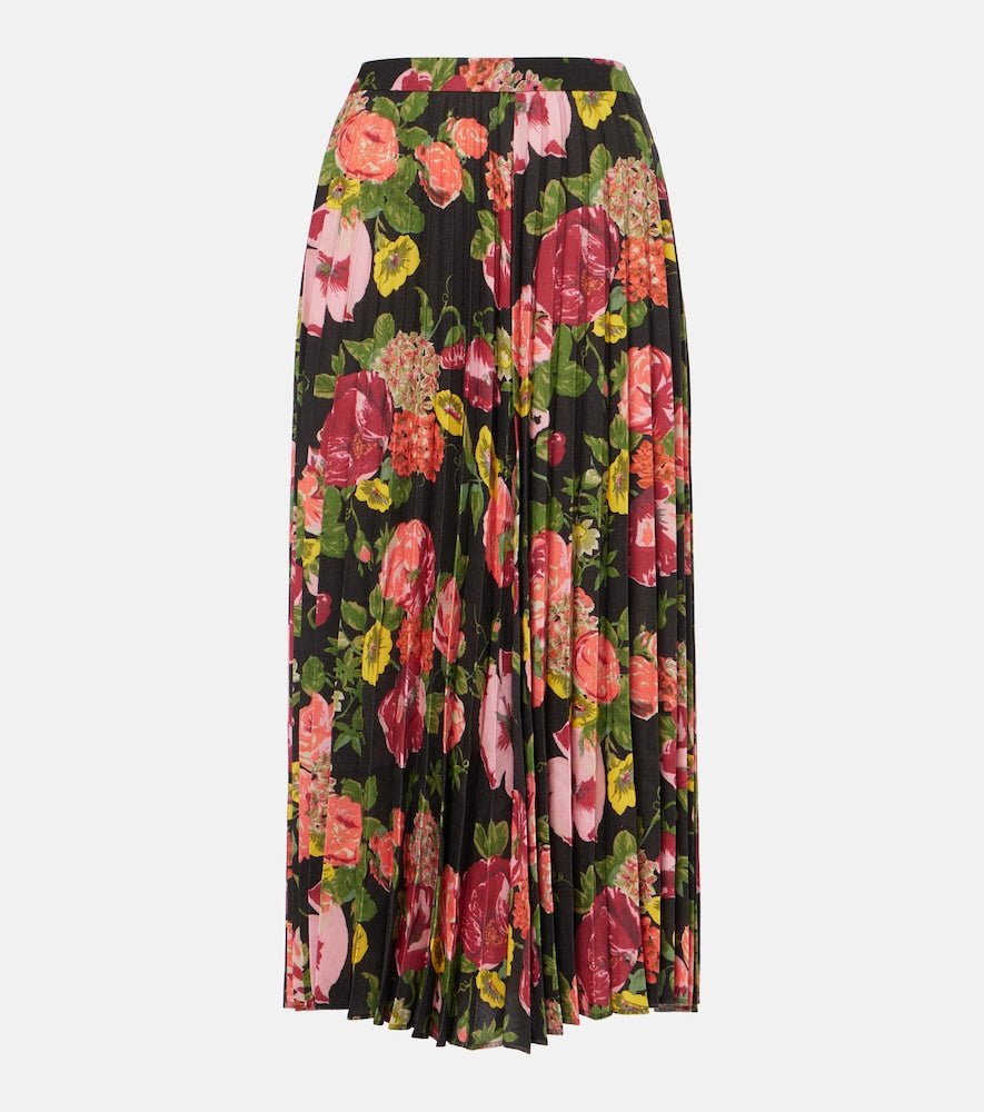 Junya Watanabe Pleated midi skirt - Junya Watanabe 百褶中长半身裙