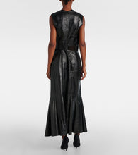 Junya Watanabe Snake-effect faux leather midi dress