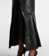 Junya Watanabe Snake-effect faux leather midi dress