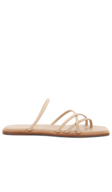 Kaanas Kapok Slide Sandal in Beige | Beige Slides for Women