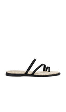 Kaanas Azores Sandal in Black | Black Flat Sandals for Women