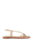 Kaanas Cristobal Sandal in Metallic Gold | Gold Flat Sandals for Women