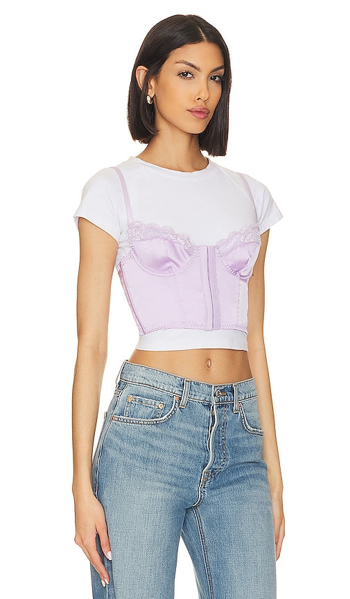 KAT THE LABEL Bowie Bustier in Lavender