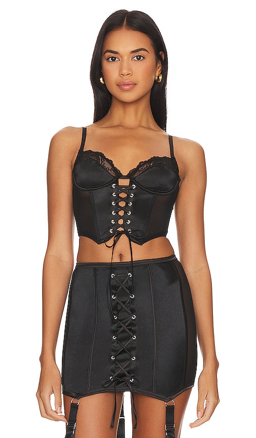 KAT THE LABEL Penny Bustier in Black