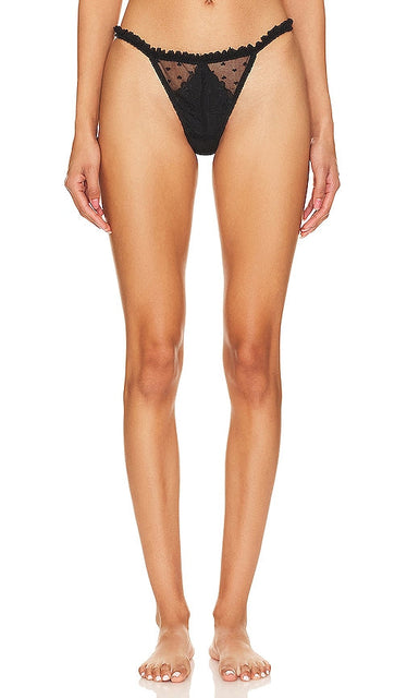 KAT THE LABEL Romeo Thong in Black - KAT THE LABEL String Roméo en Noir - KAT THE LABEL Romeo 黑色丁字裤 - KAT THE LABEL Romeo Tanga in Schwarz - KAT THE LABEL 로미오 끈팬티 블랙 색상 - KAT THE LABEL Romeo Perizoma in nero