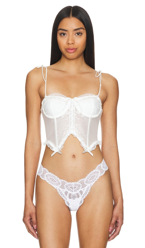 KAT THE LABEL Sofia Corset in White - KAT THE LABEL Corset Sofia en Blanc - KAT THE LABEL 白色索菲亚紧身胸衣 - KAT THE LABEL Sofia Korsett in Weiß - KAT THE LABEL 소피아 코르셋 화이트 색상 - KAT THE LABEL Sofia Corsetto in bianco