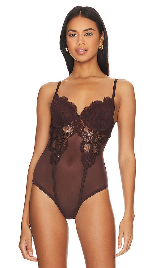 KAT THE LABEL x REVOLVE Maeve Bodysuit in Brown