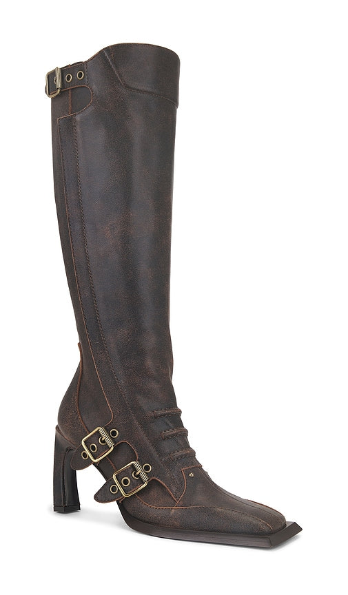 KNWLS Hellz Biker Boot in Brown