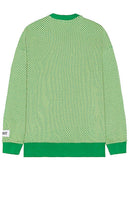 KROST Chevron Jacquard Cardigan in Green