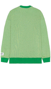 KROST Chevron Jacquard Cardigan in Green