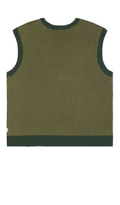 KROST Palm Tree Sweater Vest in Green