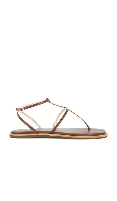 Kaanas Aisha Strappy Gladiator Sandal in Tan | Tan Strappy Sandals for Women