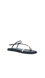 Kaanas Alayta Square Toe Sandal in Black
