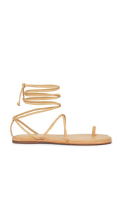 Kaanas Lavi Strappy Toe Ring Sandal in Neutral | Peanut Strappy Sandals for Women