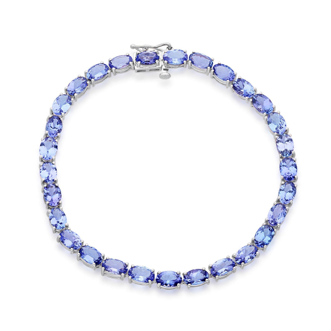 Kallati Oval Tanzanite Tennis Bracelet