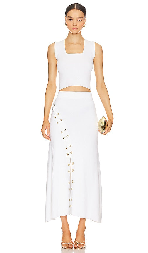 Karina Grimaldi Clementine Set in White - Karina Grimaldi Ensemble Clémentine en Blanc - 卡琳娜·格里马尔迪 (Karina Grimaldi) 克莱门汀 (Clementine) 白色套装 - Karina Grimaldi Clementinen-Set in Weiß - Karina Grimaldi 클레멘타인 세트 화이트 - Set Clementine Karina Grimaldi in bianco