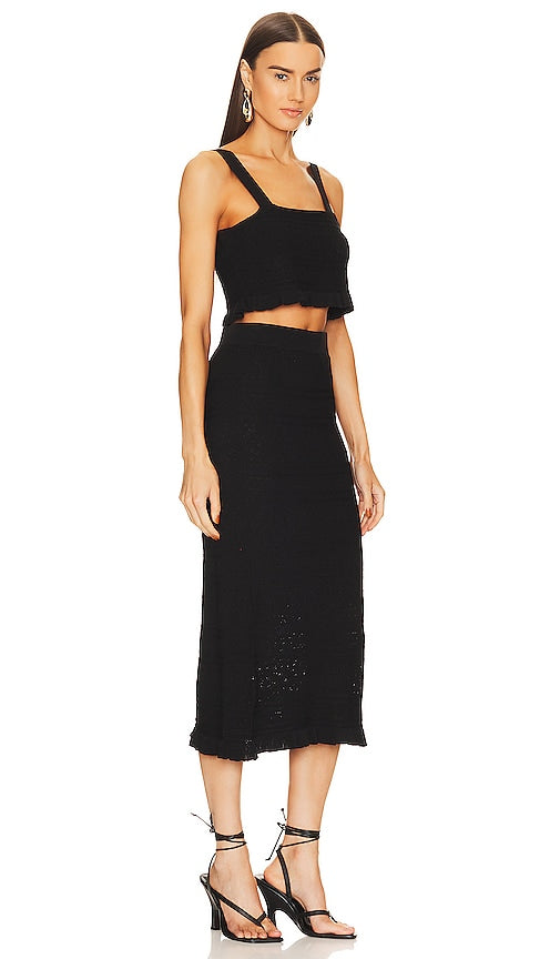 Karina Grimaldi Lata Knit Set in Black