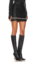Karina Grimaldi Medea Leather Skirt in Black