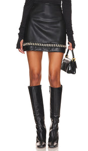 Karina Grimaldi Medea Leather Skirt in Black - Karina Grimaldi Jupe en cuir Medea en noir - Karina Grimaldi Medea 黑色皮裙 - Karina Grimaldi Medea Lederrock in Schwarz - Karina Grimaldi 메데아 가죽 스커트 - Gonna in pelle Medea Karina Grimaldi in nero