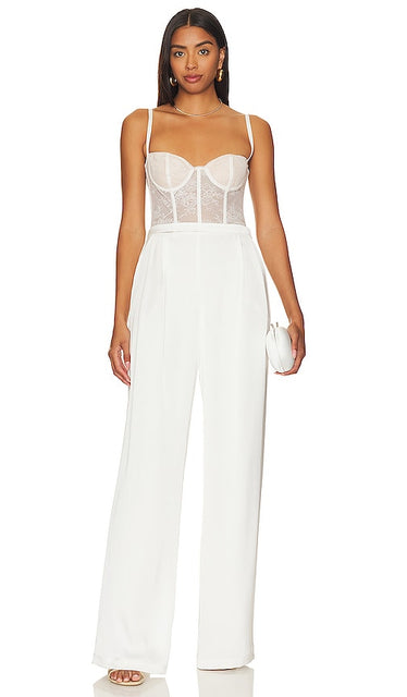 Katie May Tink Jumpsuit in White - Katie May - Combinaison Tink en blanc - 凯蒂·梅·Tink 白色连身裤 - Katie May Tink Overall in Weiß - Katie May Tink 점프수트 화이트 색상 - Tuta Katie May Tink in bianco