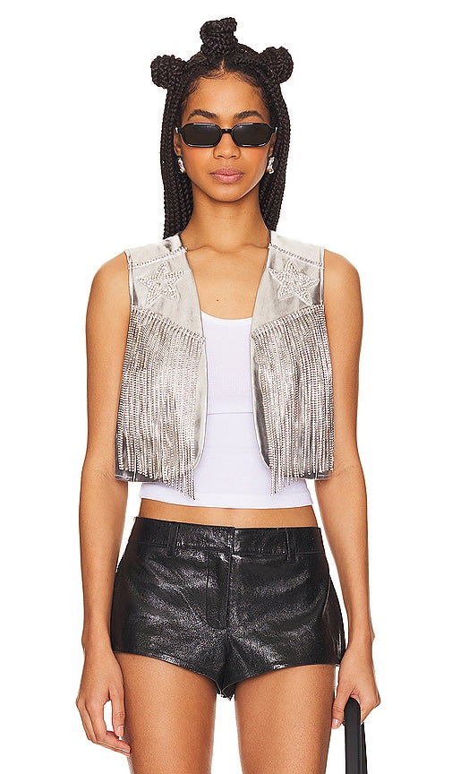Kelsey Randall x REVOLVE Vena Vest in Metallic Silver