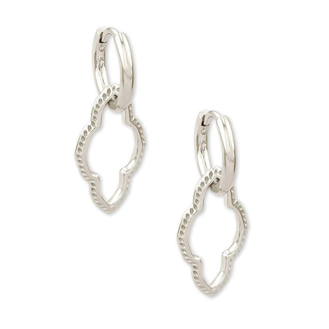 Kendra Scott Abbie Huggie Hoop Earrings, Rhodium-Plated