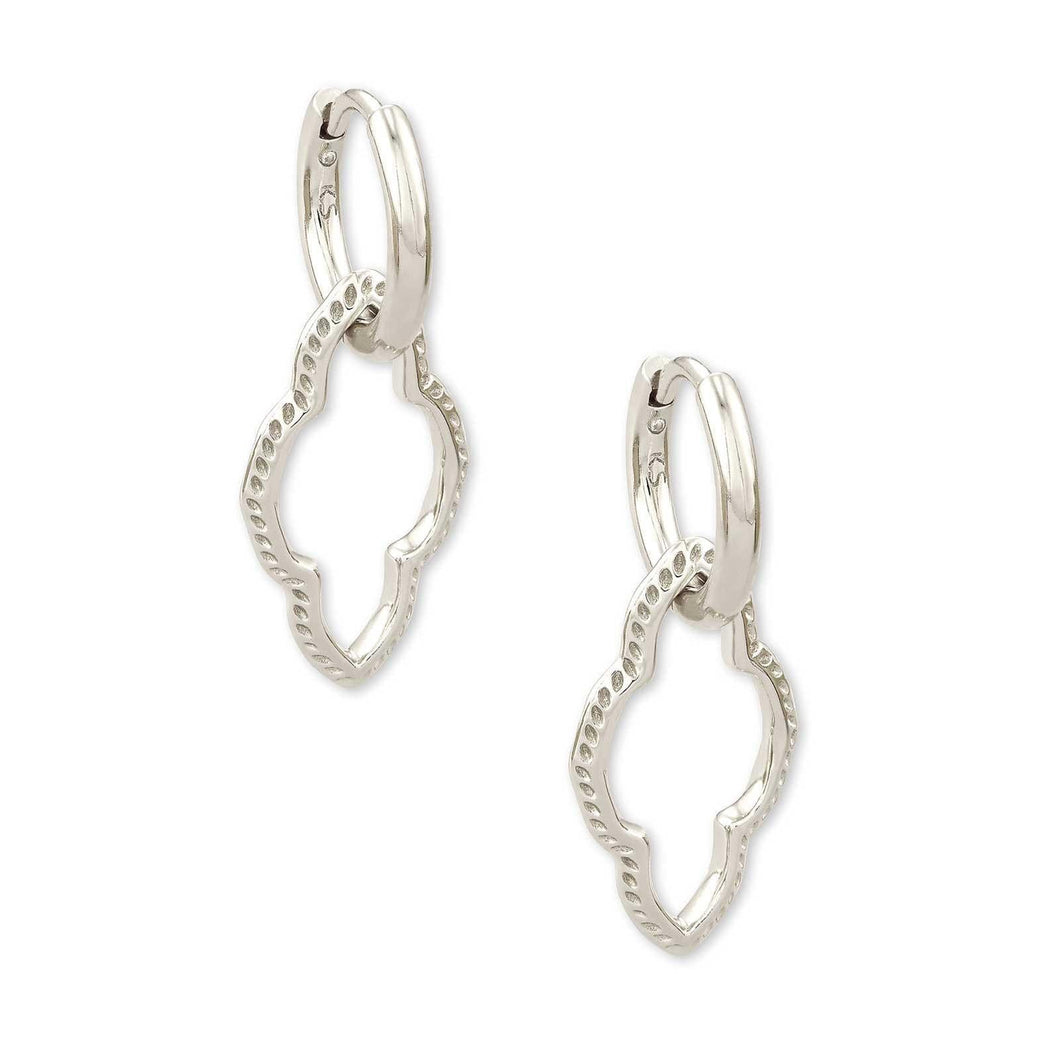 Kendra Scott Abbie Huggie Hoop Earrings, Rhodium-Plated