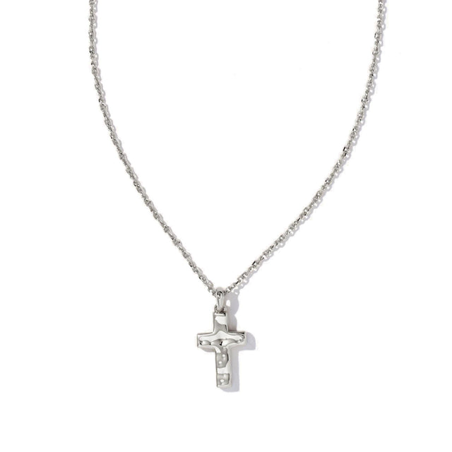Kendra Scott Cross Pendant Necklace, Rhodium-Plated