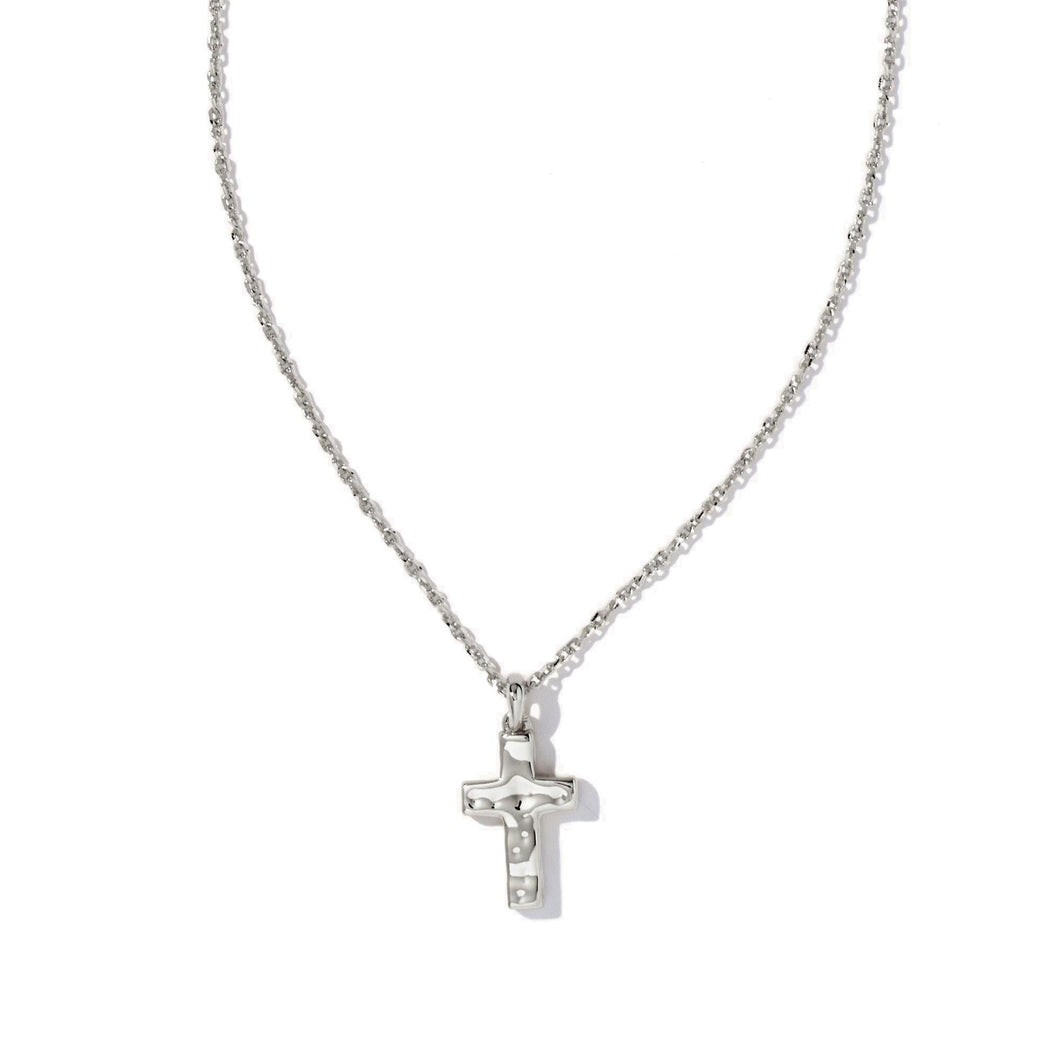 Kendra Scott Cross Pendant Necklace, Rhodium-Plated