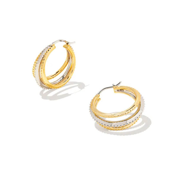 Kendra Scott Dana Small Hoop Earrings in Mixed Metal