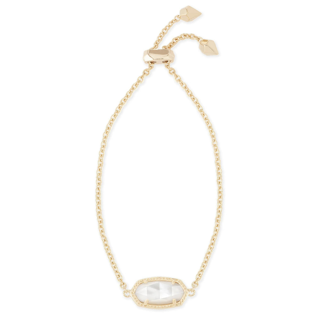 Kendra Scott Elaina Adjustable Chain Bracelet in Ivory Mother of Pearl