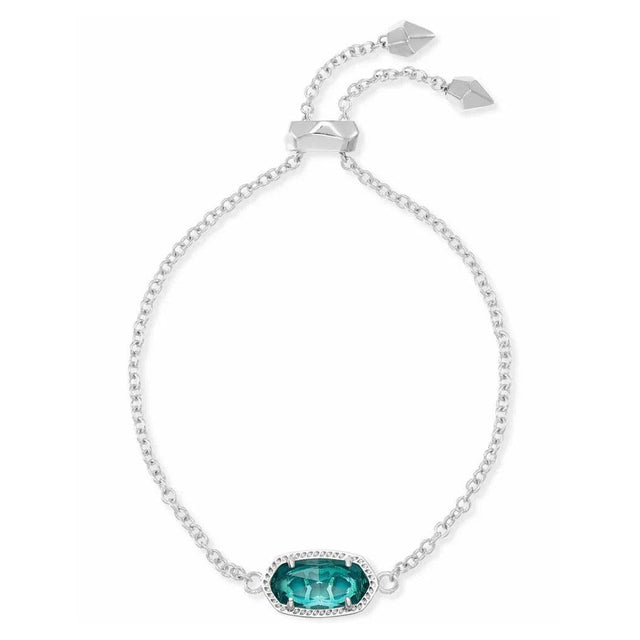Kendra Scott Elaina Adjustable Chain Bracelet in London Blue Glass