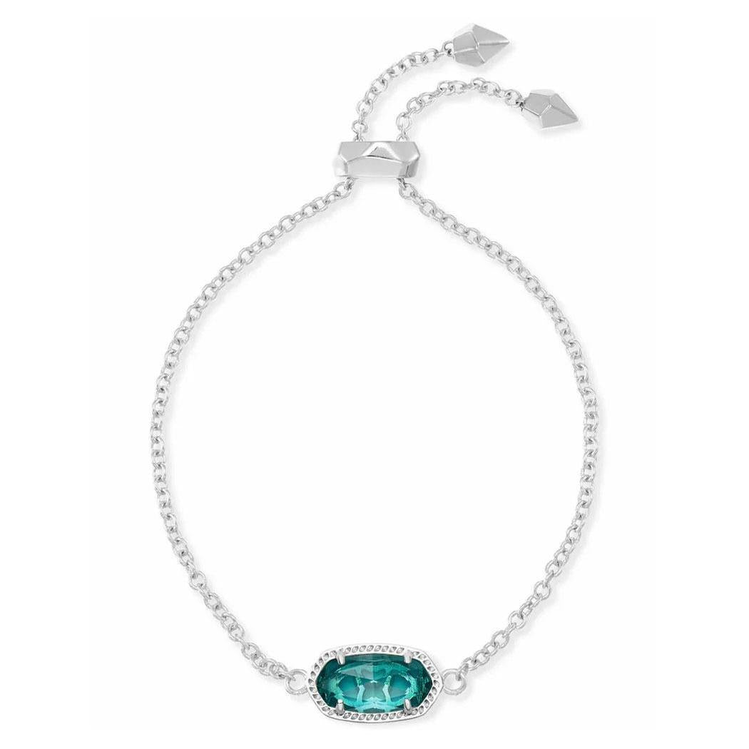 Kendra Scott Elaina Adjustable Chain Bracelet in London Blue Glass