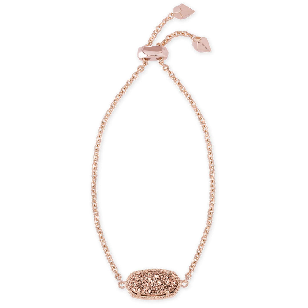 Kendra Scott Elaina Adjustable Chain Bracelet in Rose Gold Tone Drusy