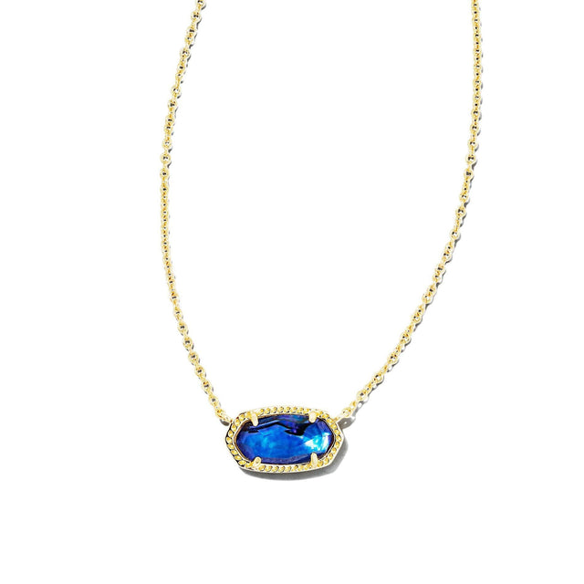 Kendra Scott Elisa Pendant Necklace in Navy Abalone Shell