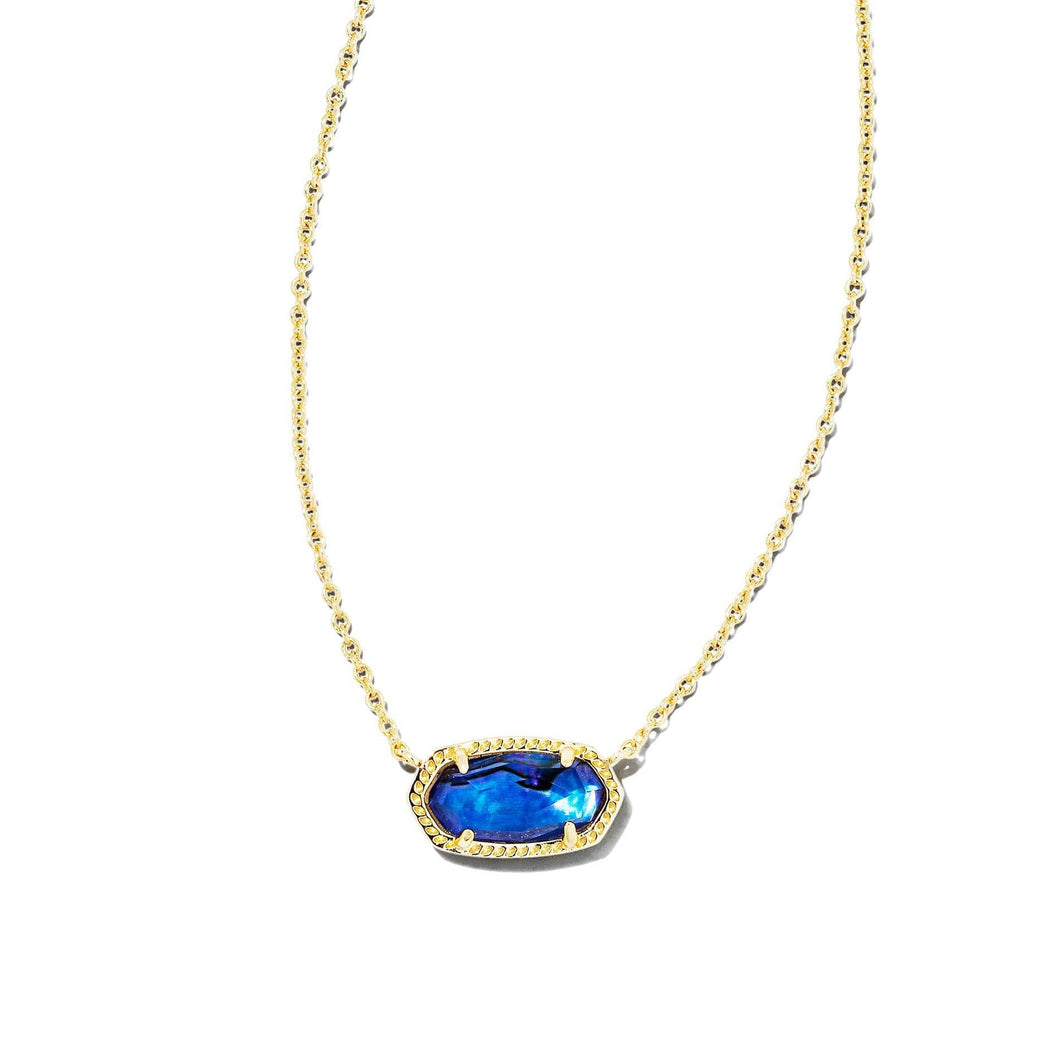 Kendra Scott Elisa Pendant Necklace in Navy Abalone Shell