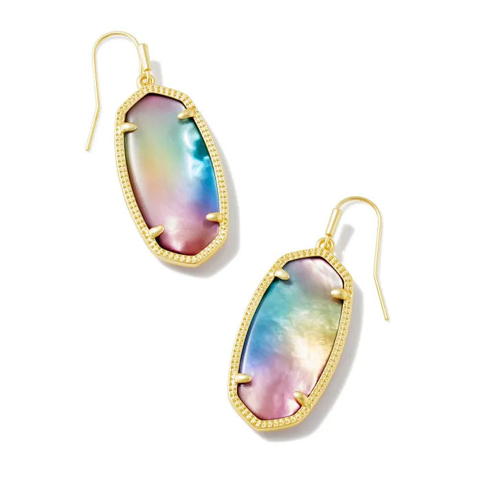 Kendra Scott Elle Drop Earrings in Yellow Watercolor Illusion