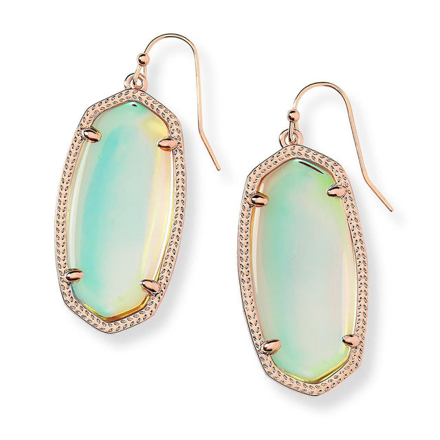 Kendra Scott Elle Earrings in Dichroic Glass, Rose Gold-Plated