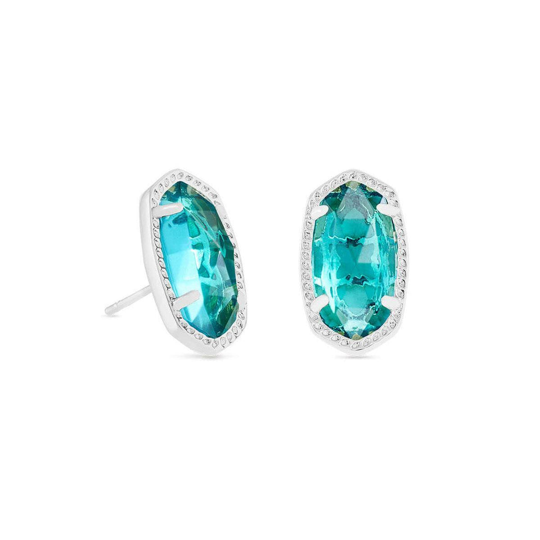 Kendra Scott Ellie Stud Earrings in London Blue Glass