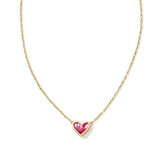 Kendra Scott Framed Ari Heart Short Pendant Necklace in Azalea Illusion