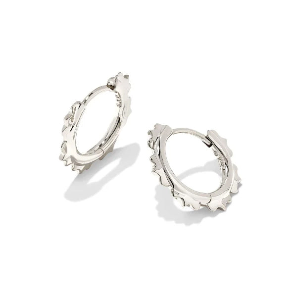 Kendra Scott Genevieve Huggie Earrings, Rhodium-Plated