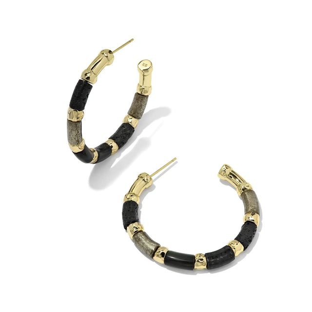 Kendra Scott Gigi Hoop Earrings in Black Mix