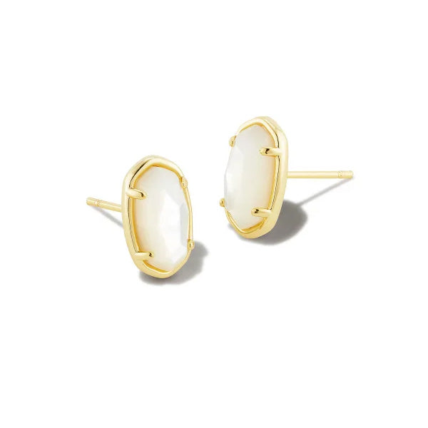 Kendra Scott Grayson Stud Earrings in Ivory Mother-of-Pearl